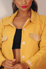 Load image into Gallery viewer, Yellow Jacquard Jacket (Limited Edition)

