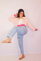 Pink Jacquard Bomber Jacket (Limited Edition)