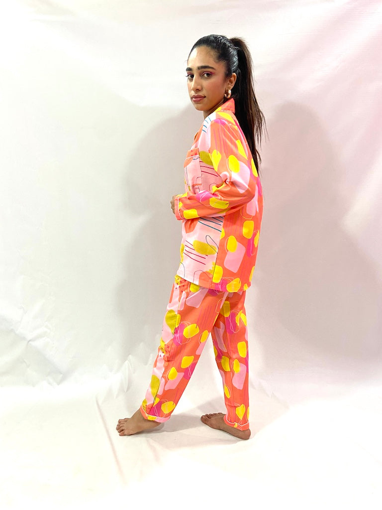 Orange Cocktail PJ Set
