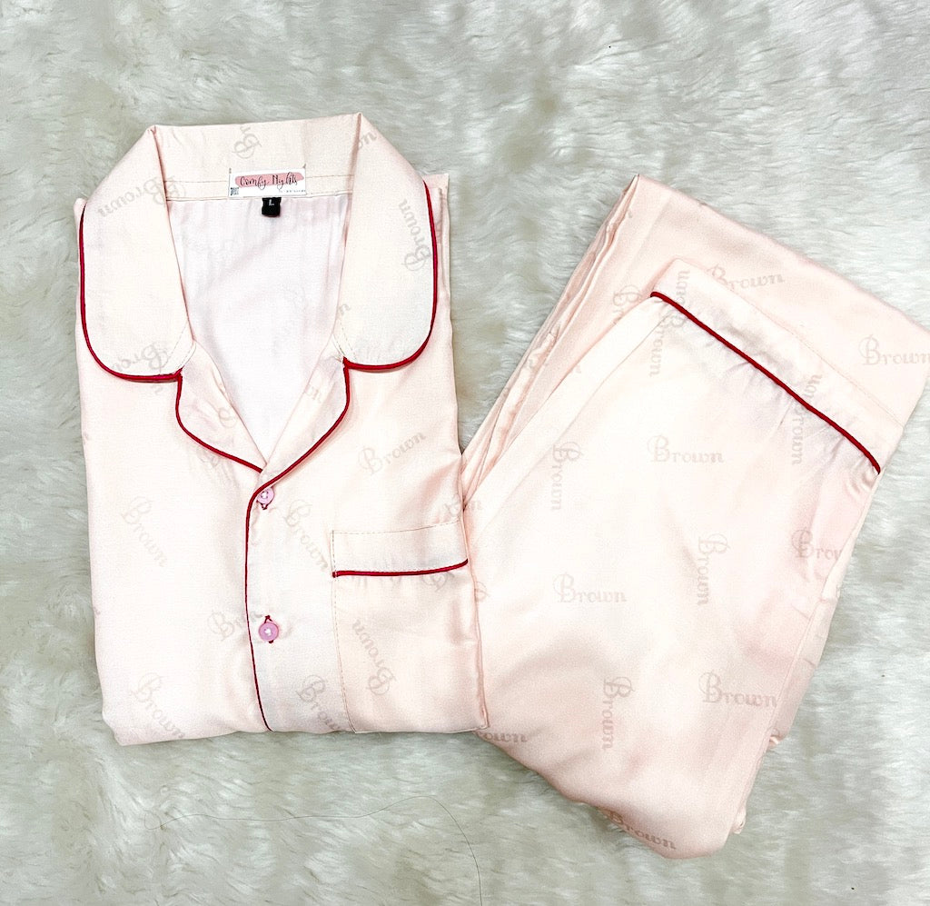 Creamy Brown Pj Set