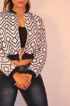 Blue Jacquard Bomber Jacket (Limited Edition)