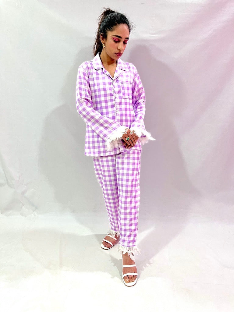 Boss Lady Feather Pj Set