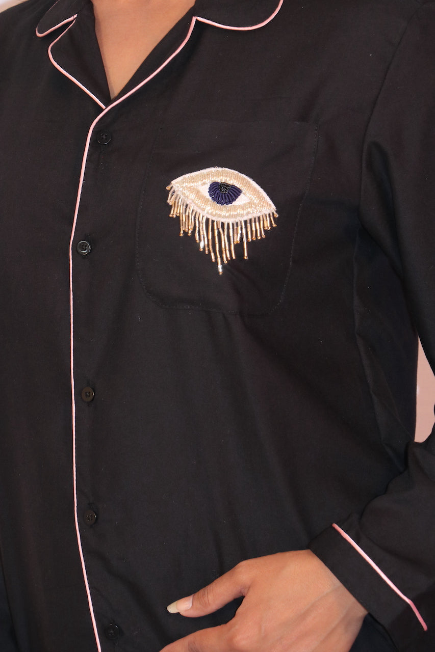 Evil Eye Patch Pj Set (Black Edition)