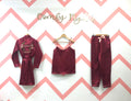 Maroon Personalise Robe Set  | Prepaid Orders Only