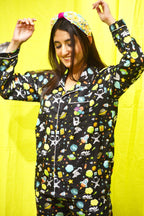 Black Space Pj Set - Comfy Nights