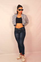 Blue Jacquard Bomber Jacket (Limited Edition) - Comfy Nights