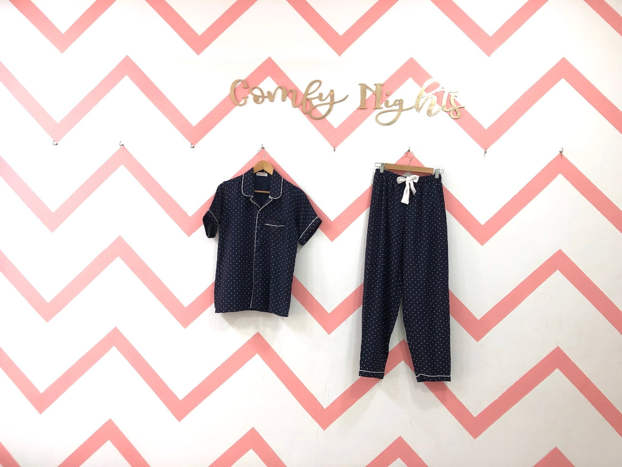 Blue Polka Pj Set - Comfy Nights