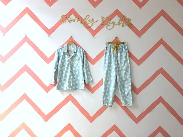 Blue Snow PJ Set - Comfy Nights