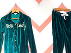 Boss Lady Velvet Pj Set | Prepaid Orders Only - Comfy Nights