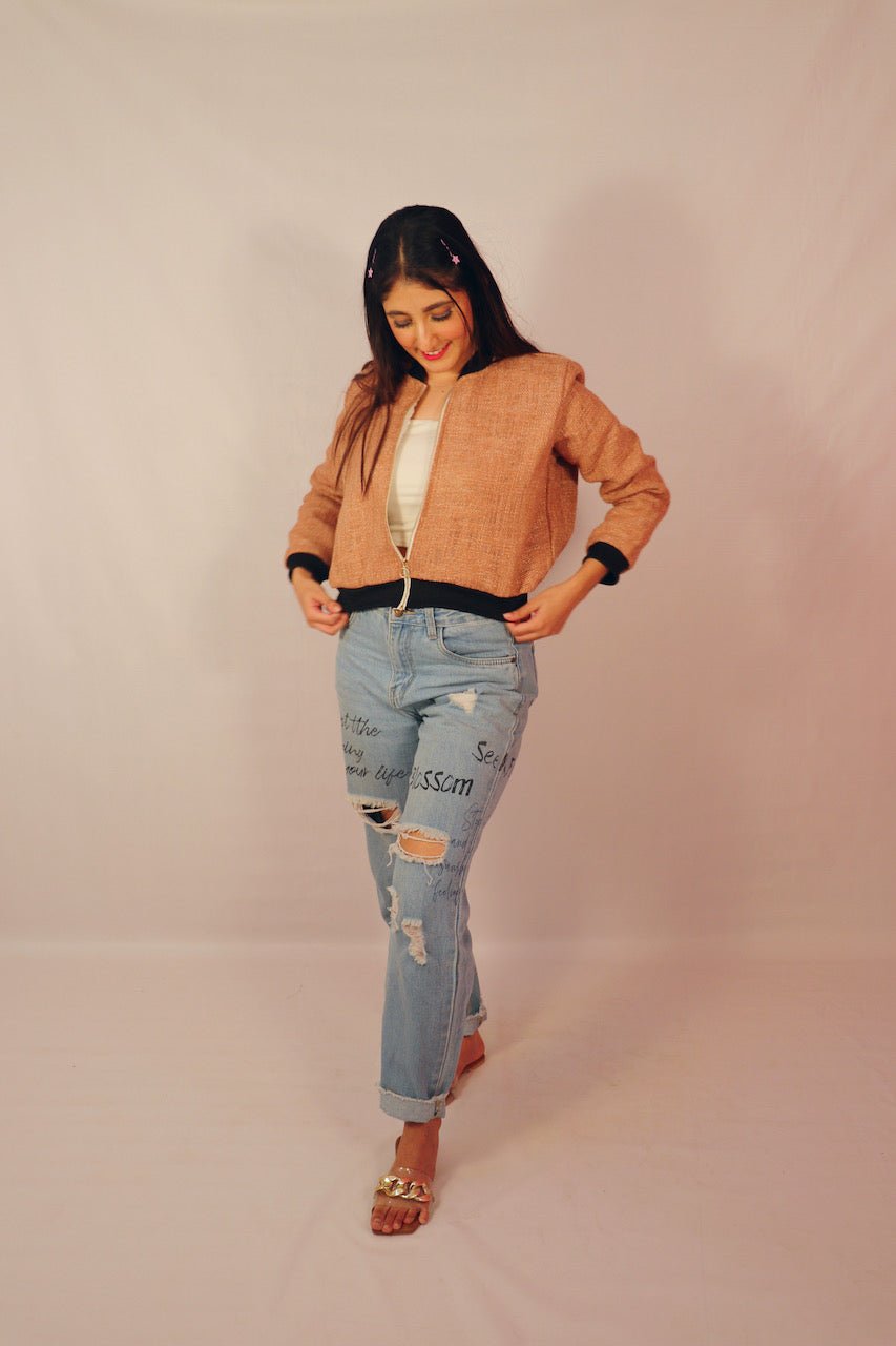 Gold Jacquard Bomber Jacket (Limited Edition) - Comfy Nights