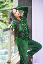 Green Velvet PJ Set - Comfy Nights