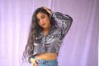 Grey Velvet Crop - Comfy Nights