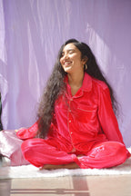 Hot Pink Velvet PJ Set - Comfy Nights