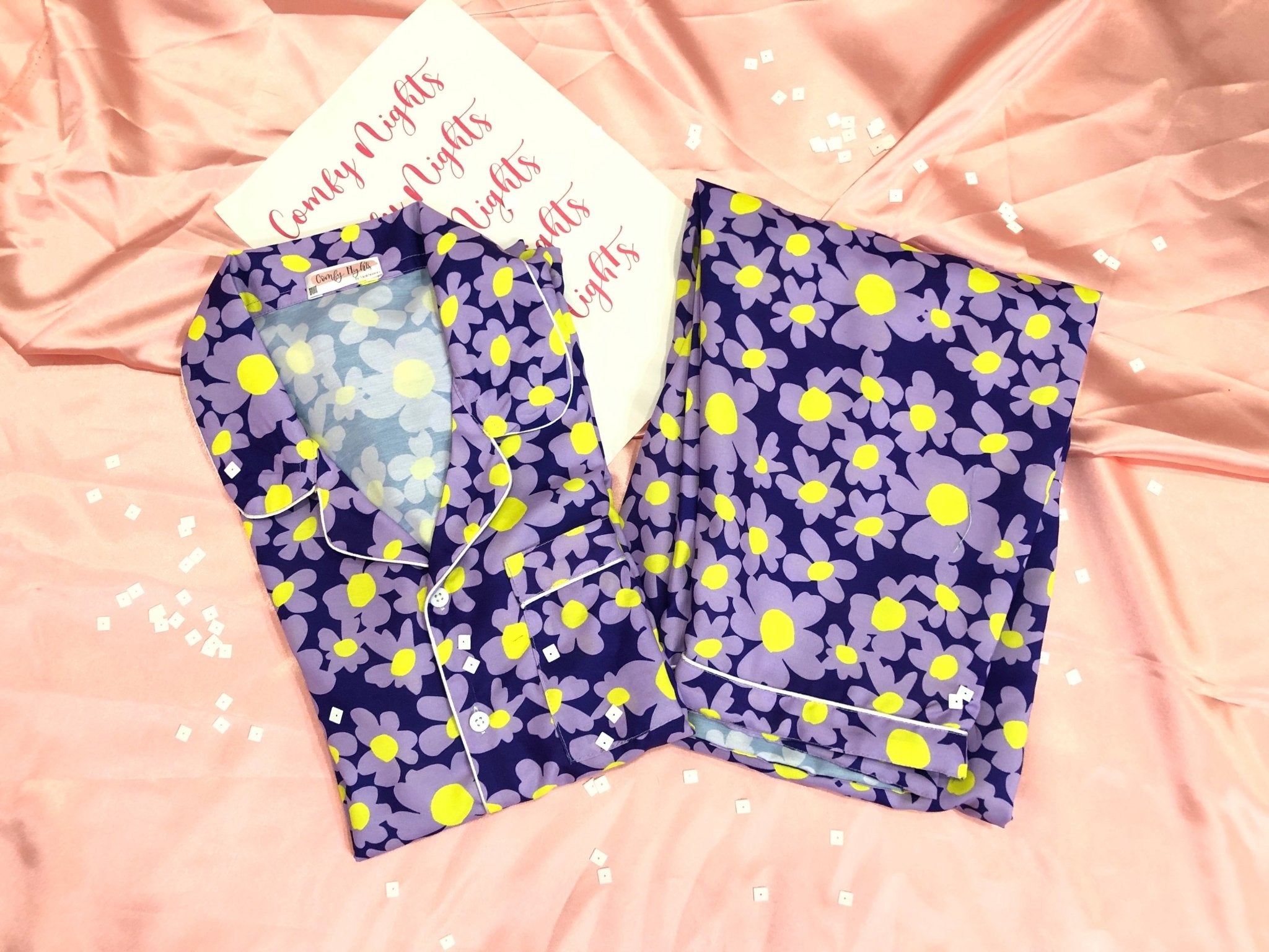 Lilac Flowers Pj Set - Comfy Nights