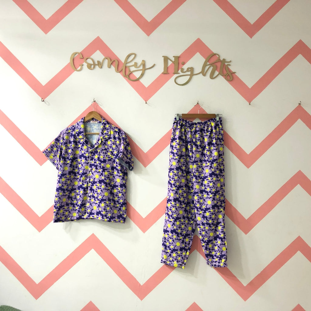 Lilac Flowers Pj Set - Comfy Nights