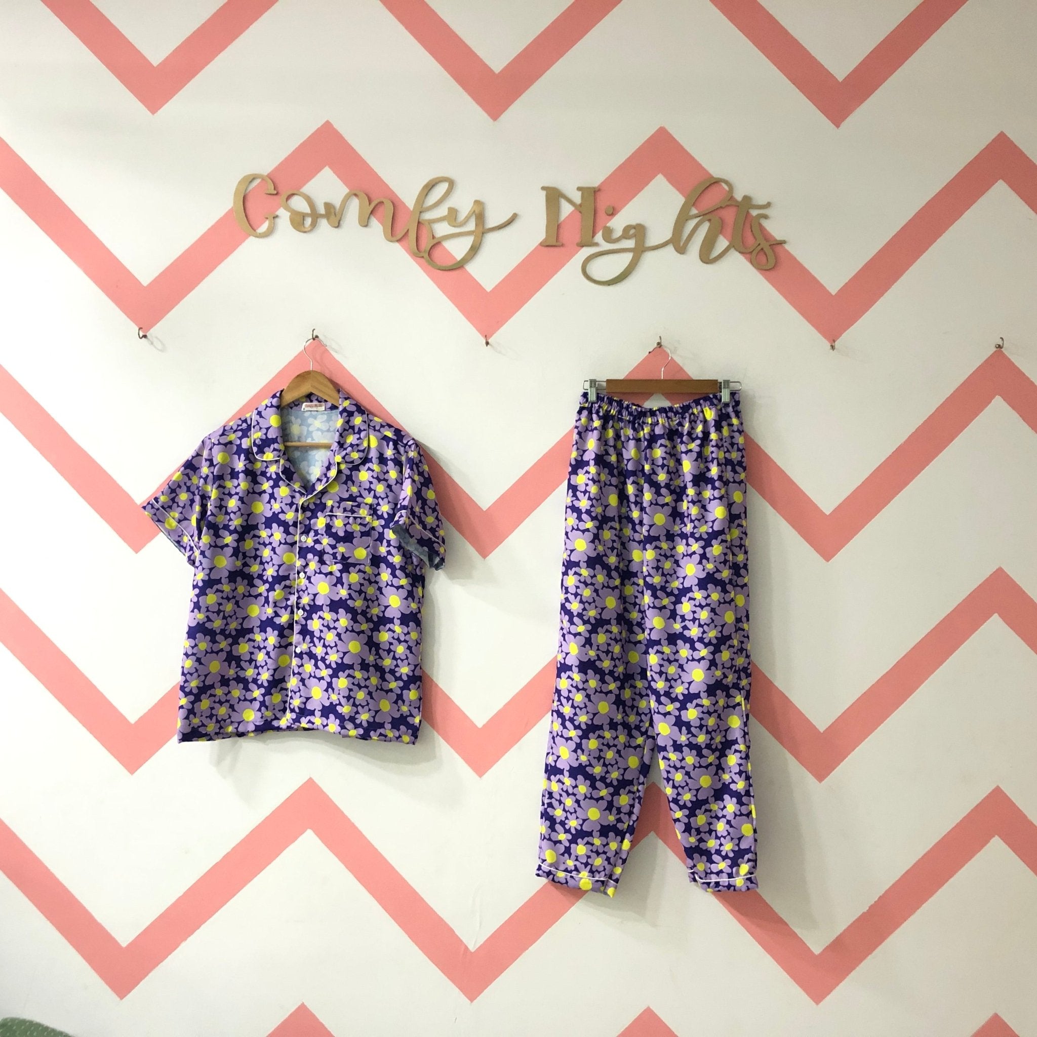 Lilac Flowers Pj Set - Comfy Nights