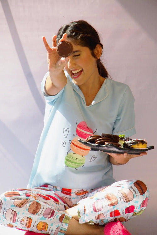 Macaroons Tee + Pj Set - Comfy Nights