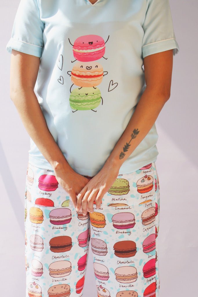 Macaroons Tee + Pj Set - Comfy Nights