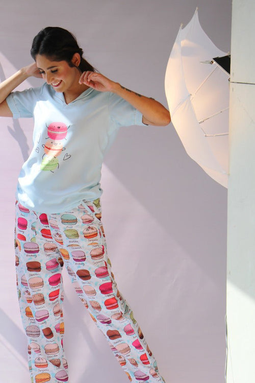 Macaroons Tee + Pj Set - Comfy Nights