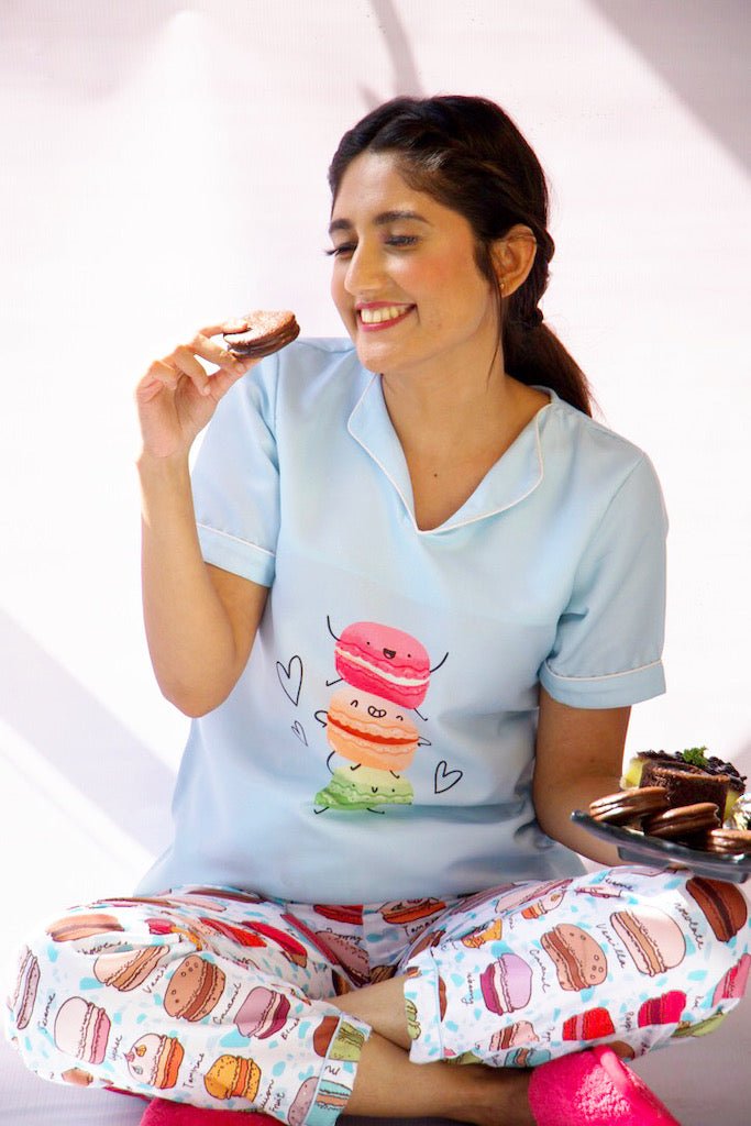 Macaroons Tee + Pj Set - Comfy Nights