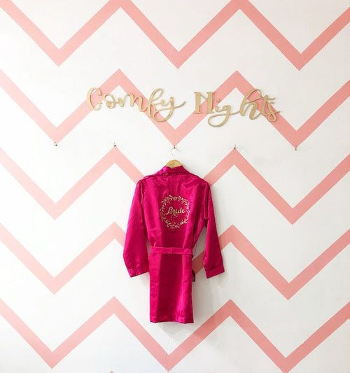 Magenta Bride's Robe | Prepaid Orders Only - Comfy Nights