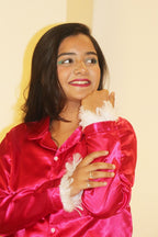 Magenta Feathers Pj Set - Comfy Nights