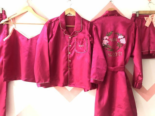 Magenta Pink / Rose Gold 5 Pieces Hamper for Bride | Prepaid Orders Only - Comfy Nights