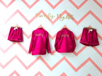 Magenta Satin Couple Shorts Set | Prepaid Orders Only - Comfy Nights