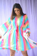 Magical Rainbow Unicorn Mini Kaftan Dress - Comfy Nights