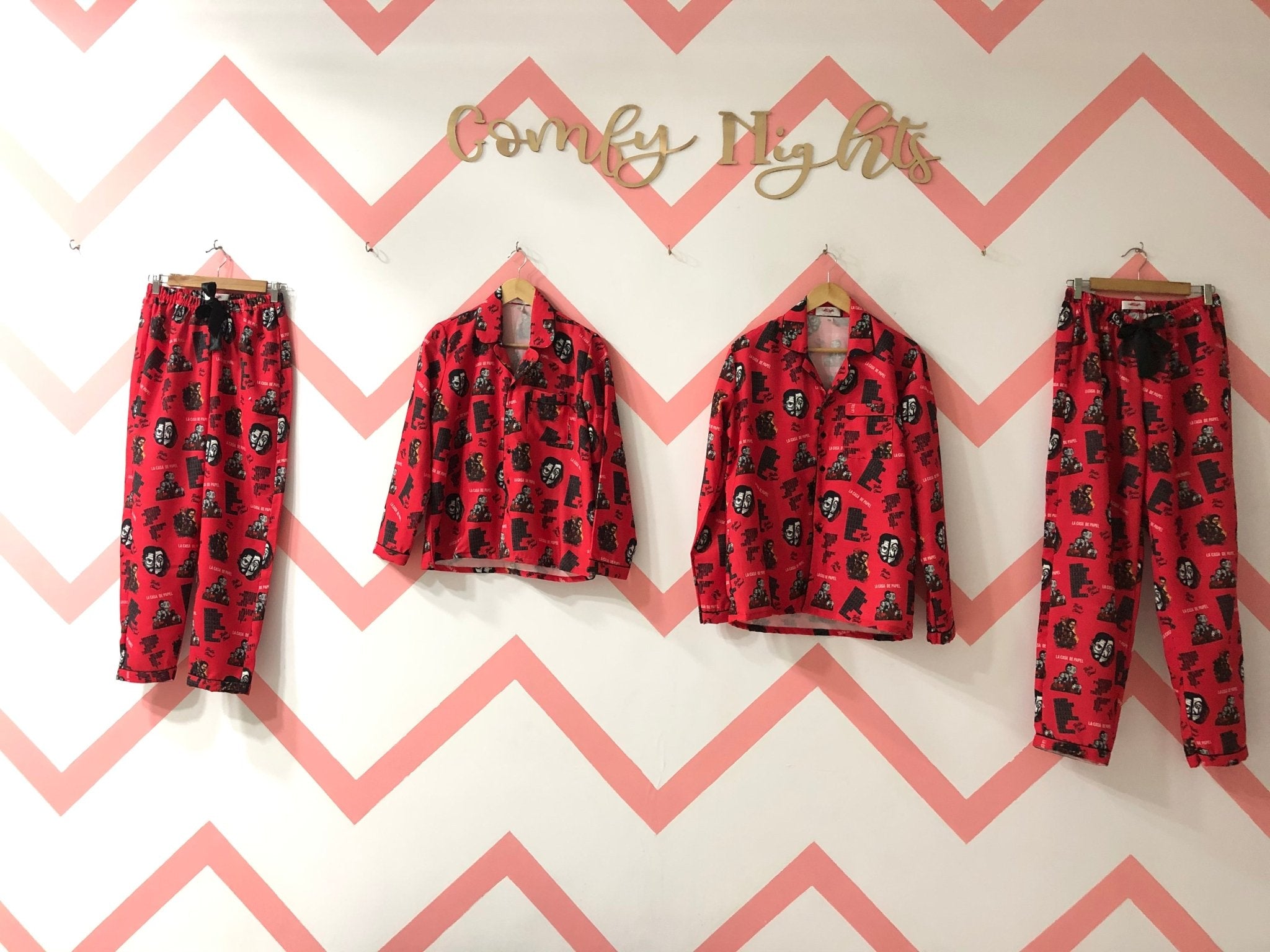 Money Heist Couple Pj Set - Comfy Nights