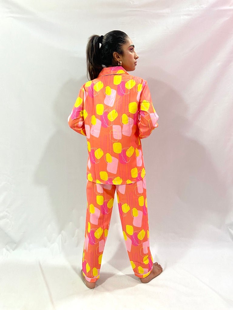 Orange Cocktail PJ Set - Comfy Nights