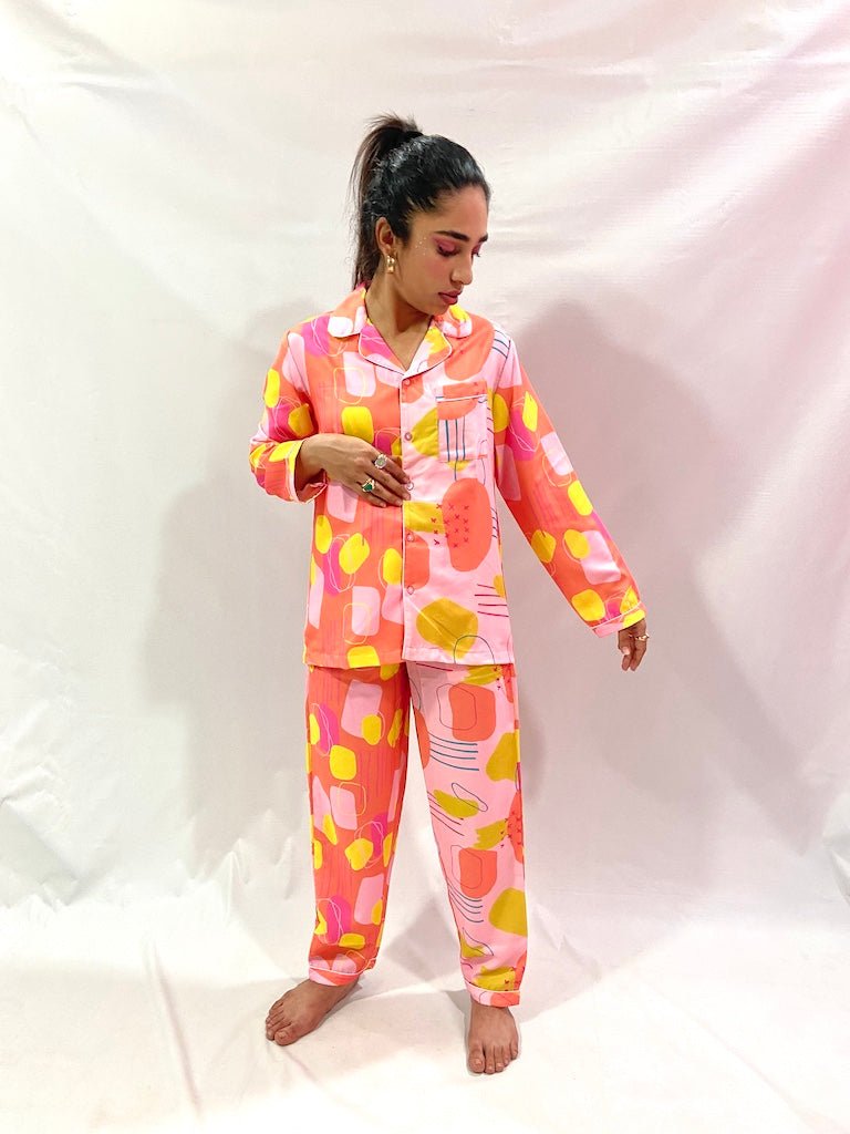 Orange Cocktail PJ Set - Comfy Nights