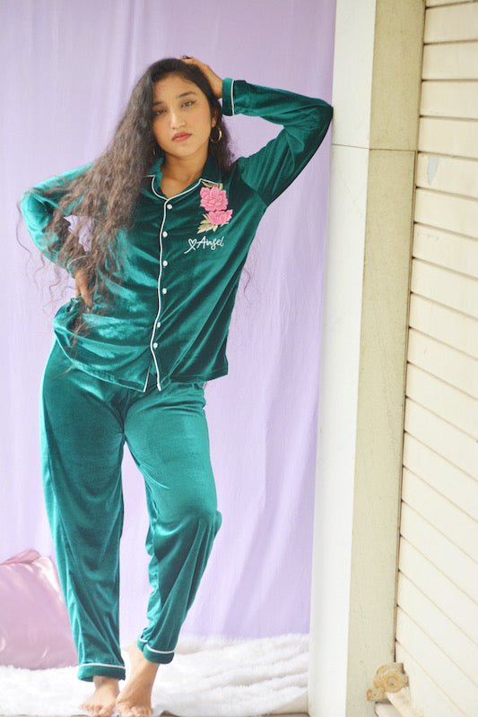Paraiso Velvet PJ Set | Prepaid Orders Only - Comfy Nights