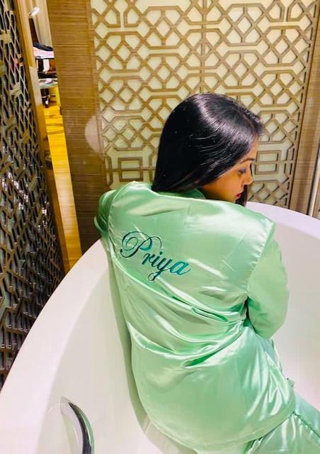 Pastel Green Personalise Back Satin Pj Set | Prepaid Orders Only - Comfy Nights