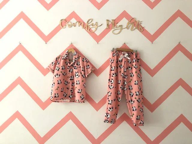 Peach Panda Pj Set - Comfy Nights