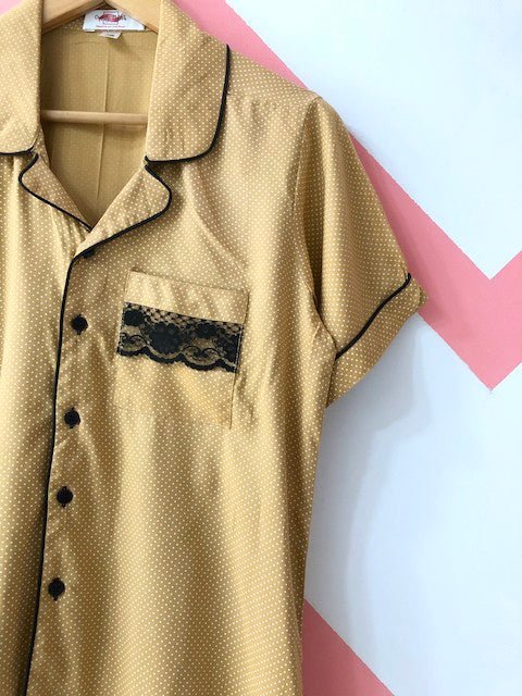 Peanut Polka Dots Pj Set (NO LACE ON POCKET) - Comfy Nights