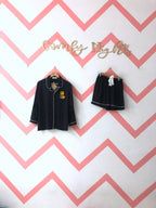 Personalise Pooh Bear Shorts Set (Black) | Prepaid Orders Only - Comfy Nights