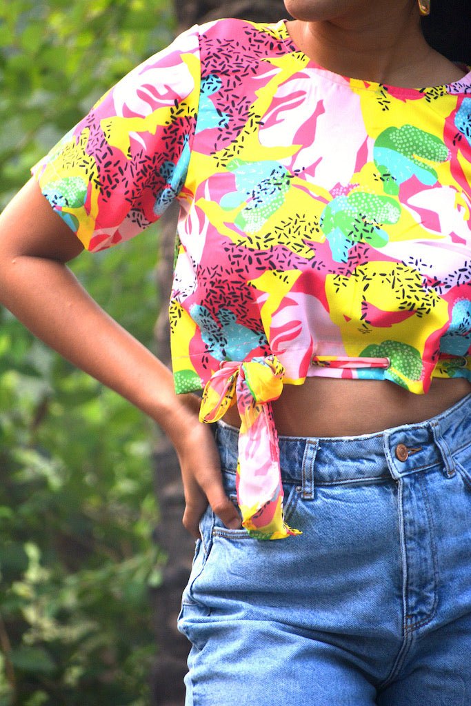 Pink Abstract Crop - Comfy Nights