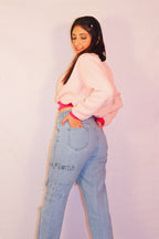 Pink Jacquard Bomber Jacket (Limited Edition) - Comfy Nights