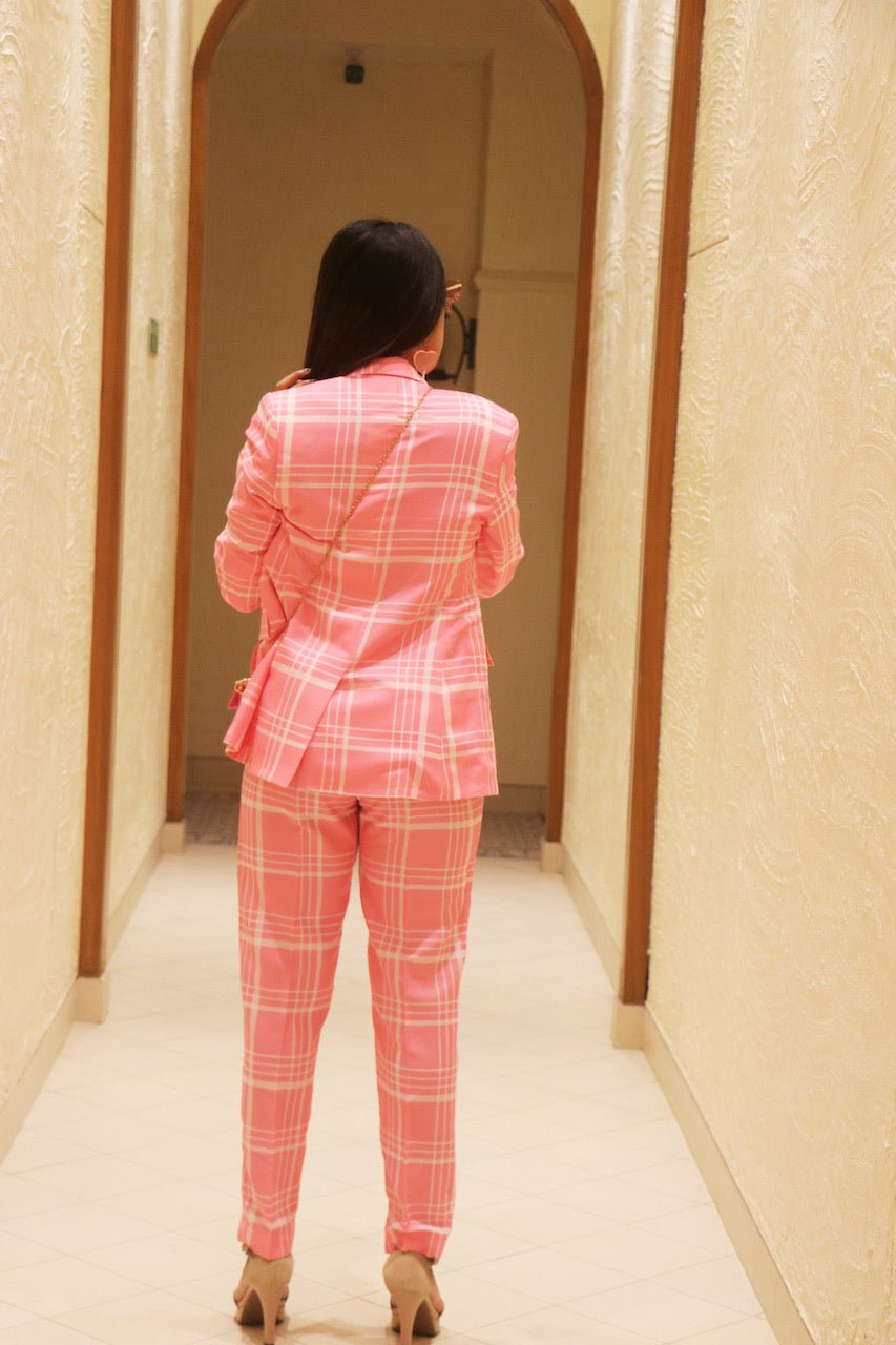 Pink Lines Blazer Set - Comfy Nights