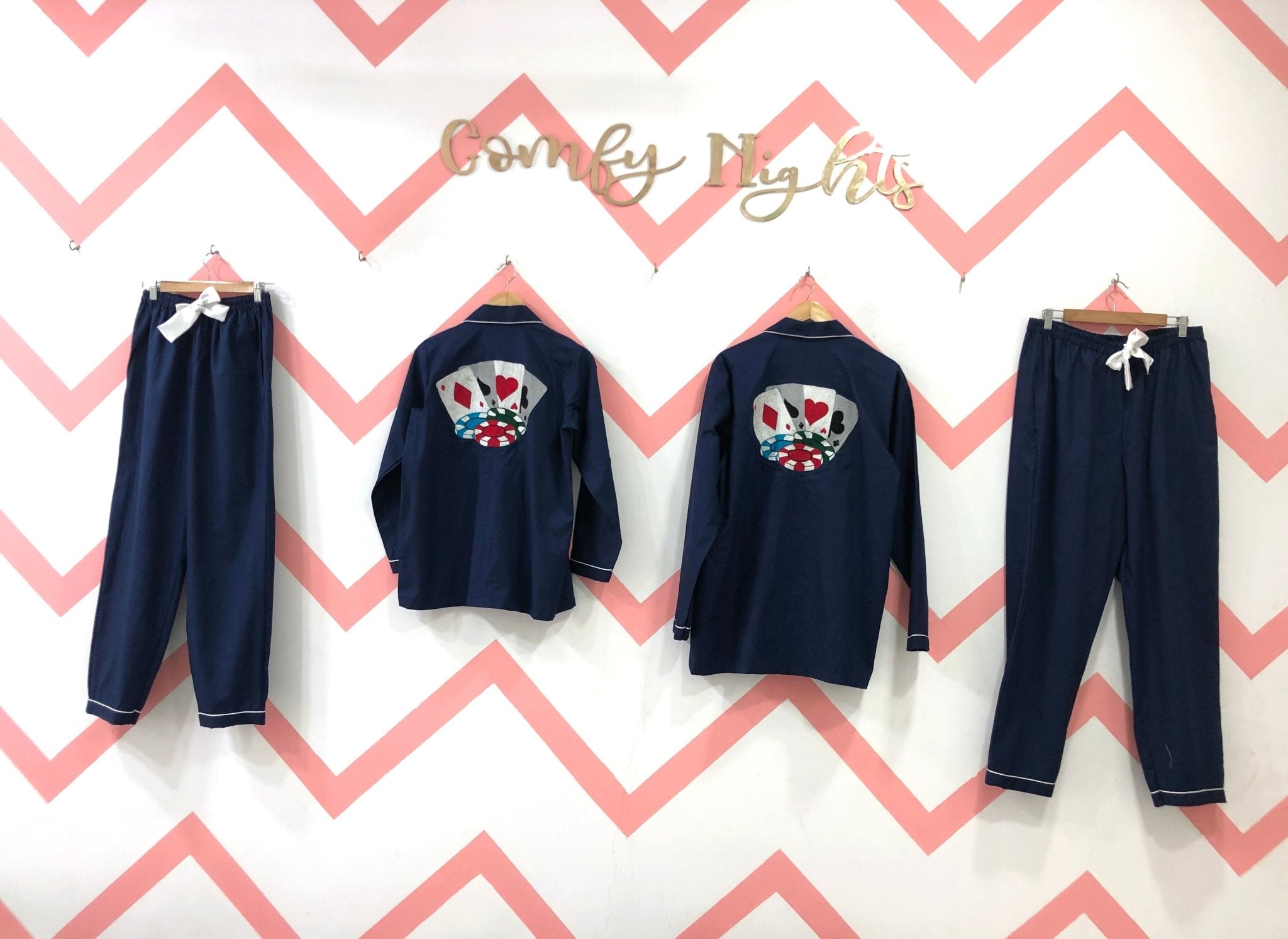 Poker Theme Couple Pj Set | Prepaid Orders Only - Comfy Nights