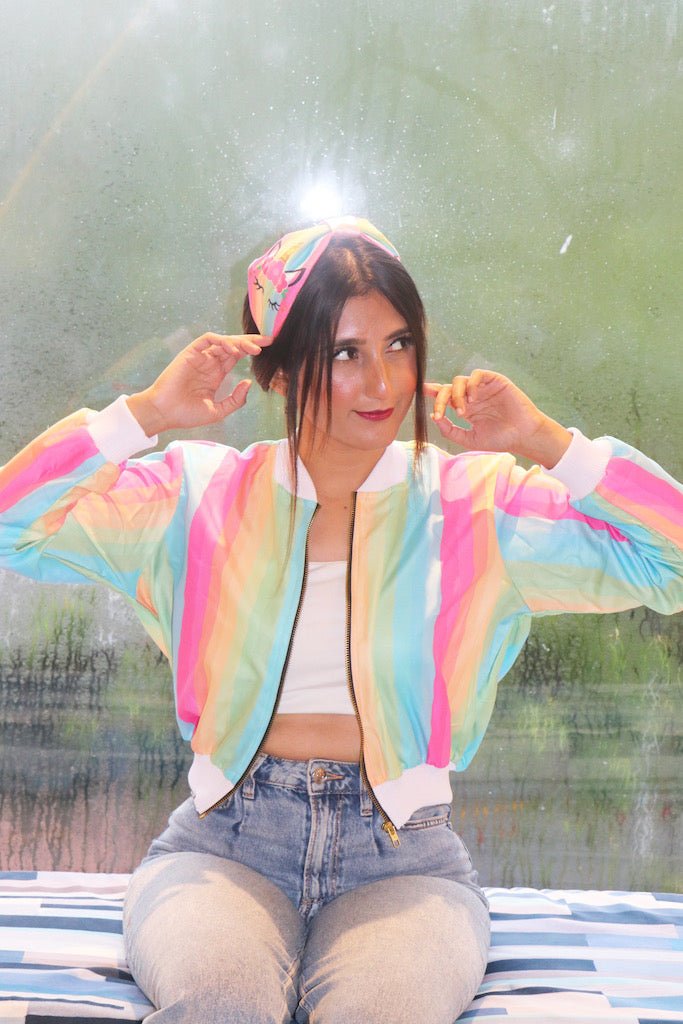 Rainbow Bomber Jacket - Comfy Nights