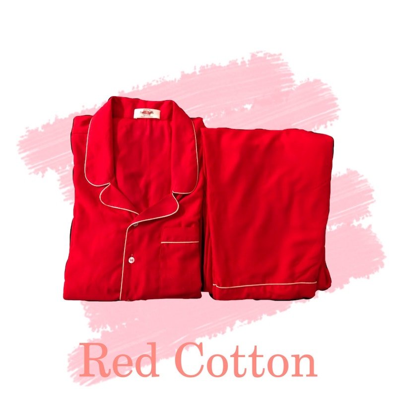 Red Cotton Pj Set (Women) - Comfy Nights