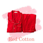 Red Cotton Pj Set (Women) - Comfy Nights
