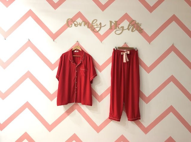 Red Cotton Pj Set (Women) - Comfy Nights