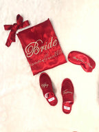 Red Personalise Robe + Slippers + EyeMask | Prepaid Orders Only - Comfy Nights