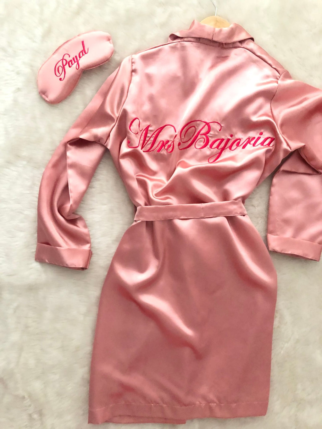Rose Gold Personalise Robe + Eyemask | Prepaid Orders Only - Comfy Nights