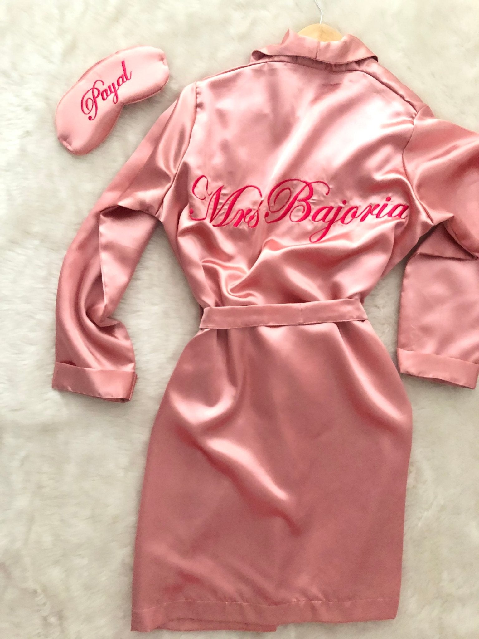 Rose Gold Personalise Robe + Eyemask | Prepaid Orders Only - Comfy Nights