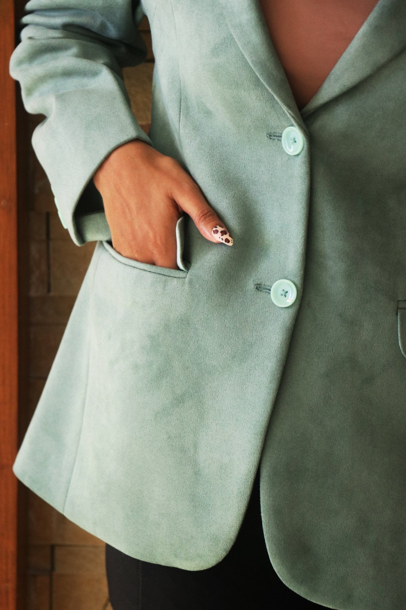 Sage Suede Jacket - Comfy Nights