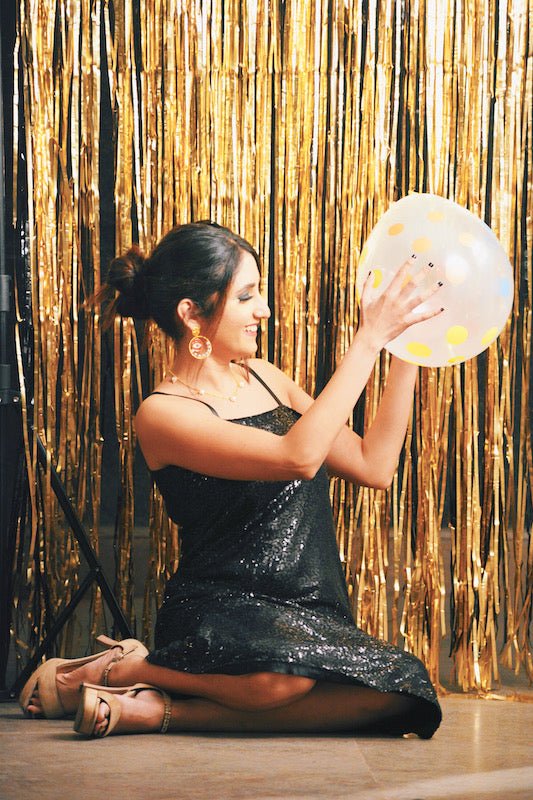 Sequined Slit Dress - Comfy Nights